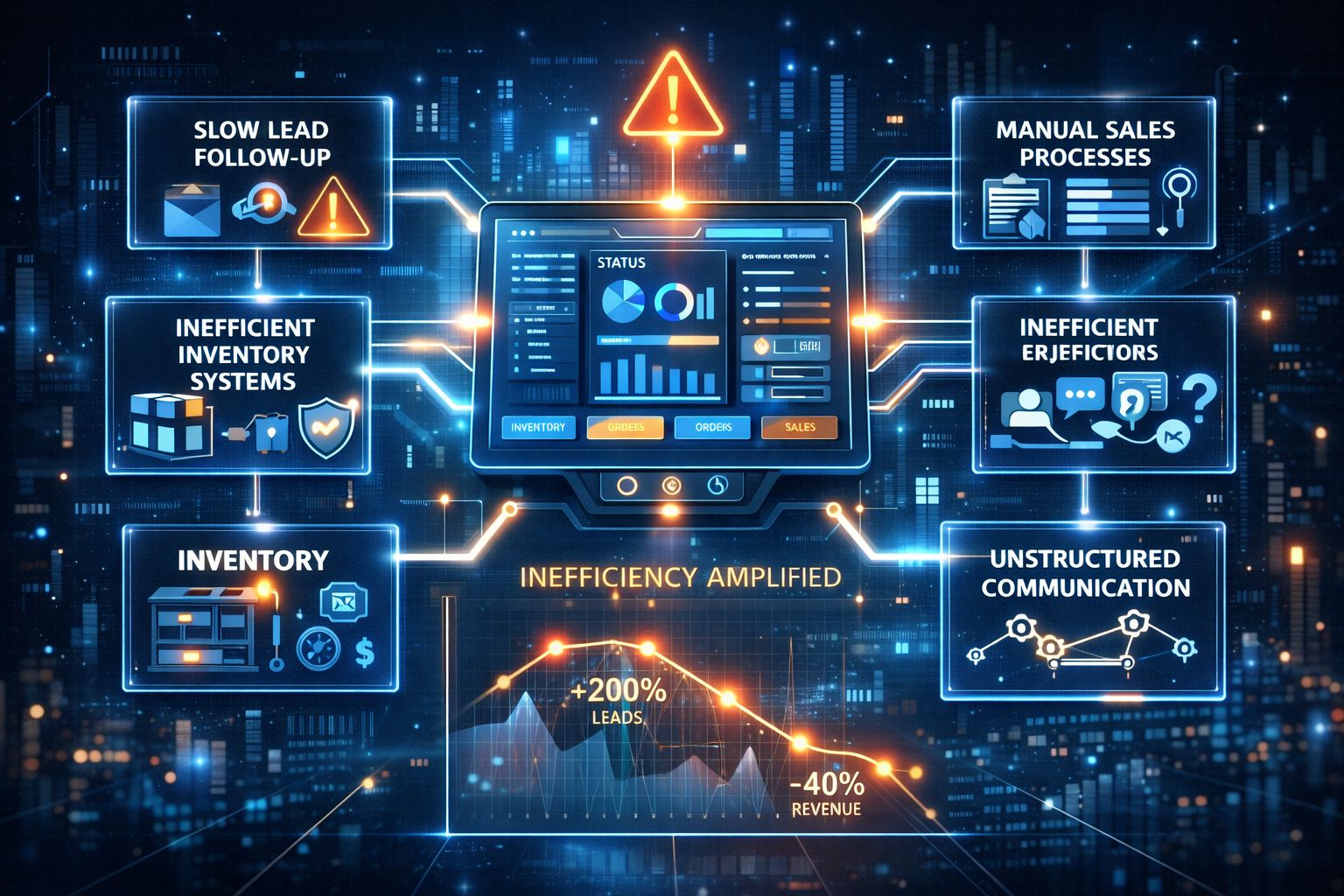 Futuristic System Workflow Diagram