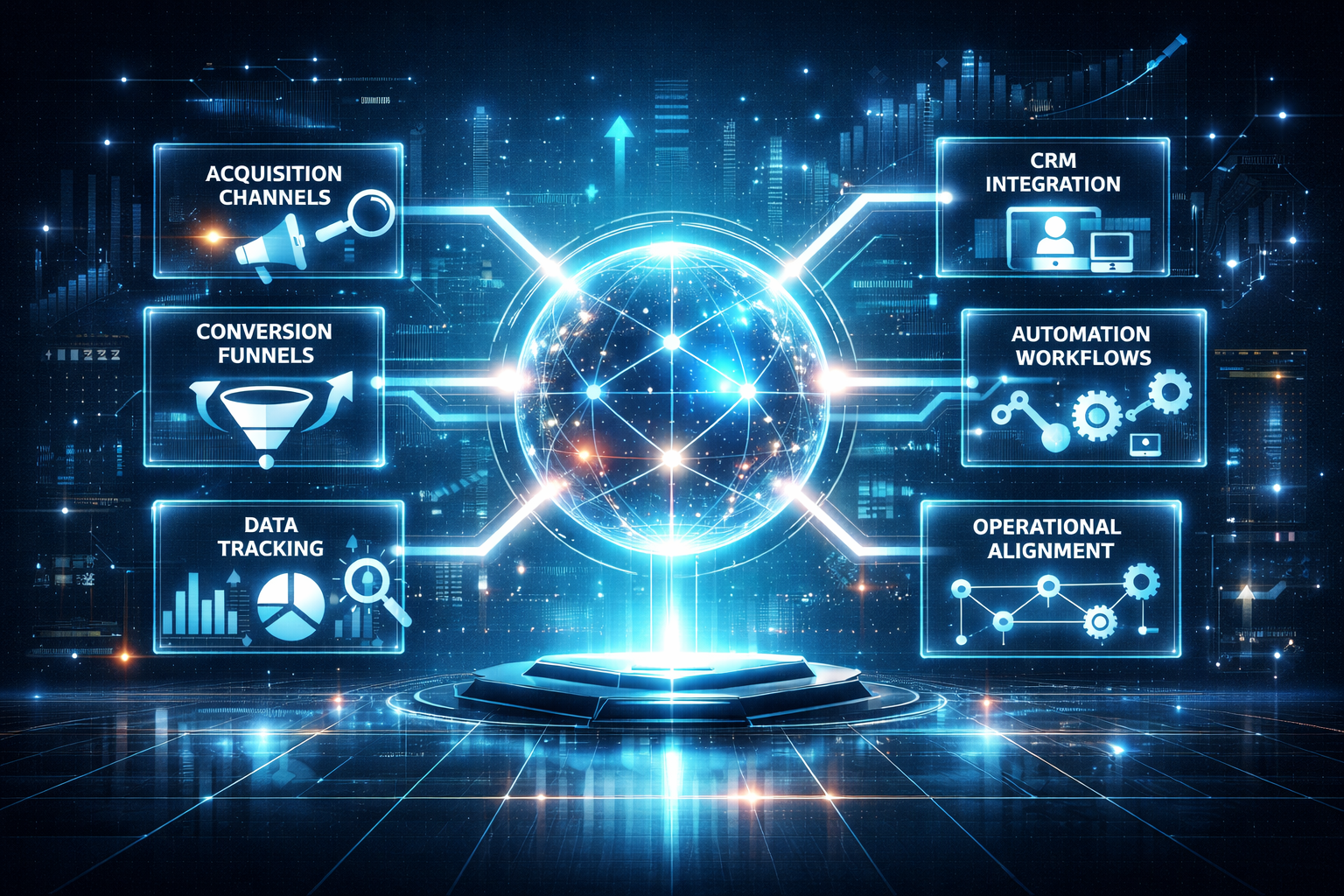 Futuristic System Workflow Diagram